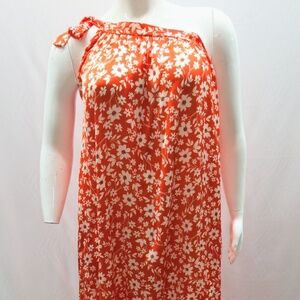 Beautiful Coral Maxi Dress W/Pockets